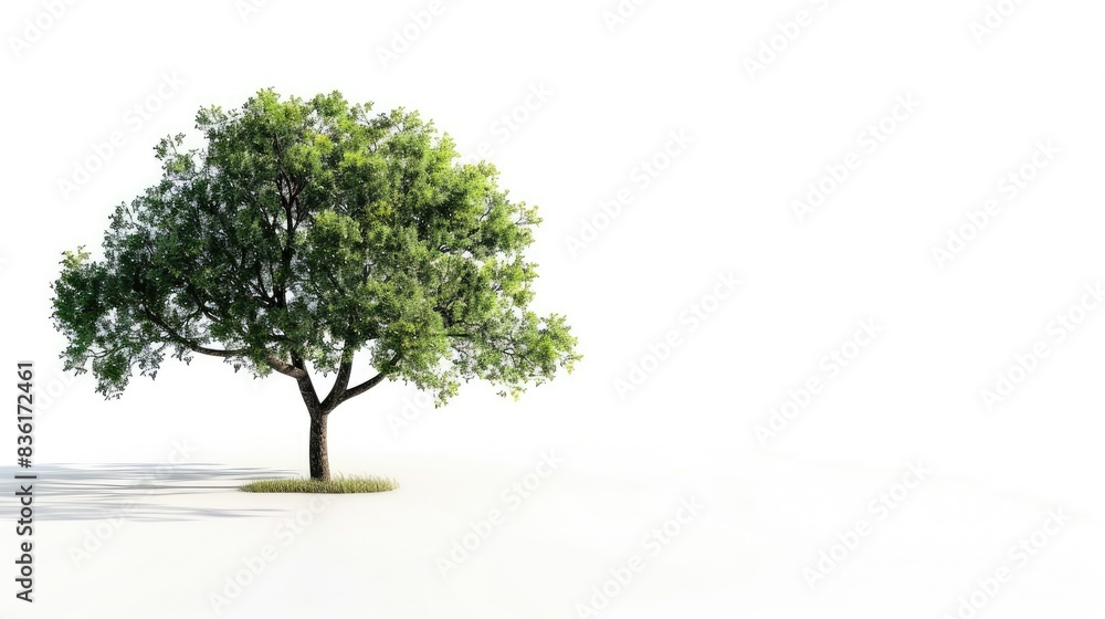 Poster single isolated tree on white background with clipping path