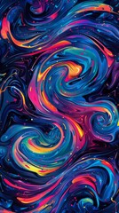 Colorful abstract swirl design