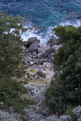 rocks and sea Corfu Greece