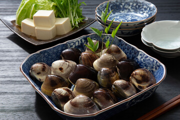 蛤料理、本ハマグリ、日本産蛤、蛤鍋、海鮮食材