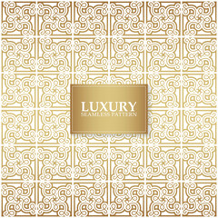 Gold Lines Ornament Geometric Seamless Pattern