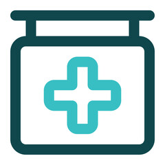 hospital icon for illustration