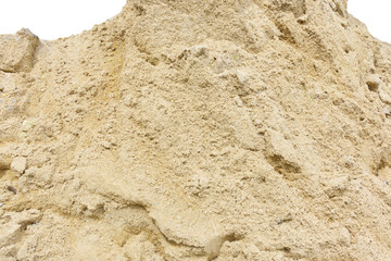 Outdoor sand pile, isolated background Blurry or unclear