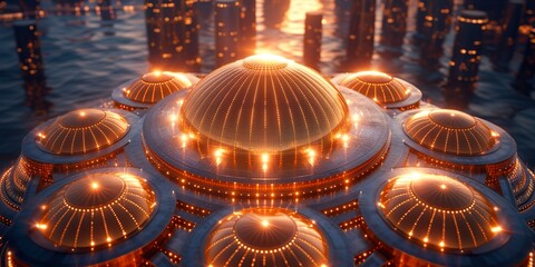 Golden art deco frame