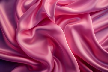 pink silk fabric with folds