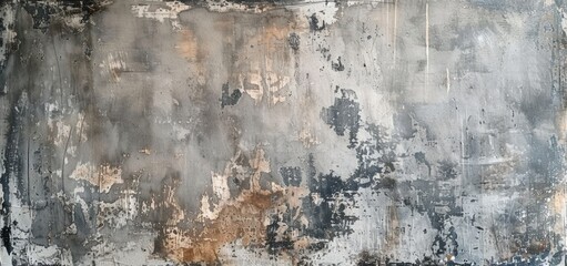 Abstract grunge background, grey concrete texture with old dirty wall