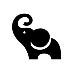 Elephant Logo. African indian Wildlife Elephant Logo Icon Vector Illustration design