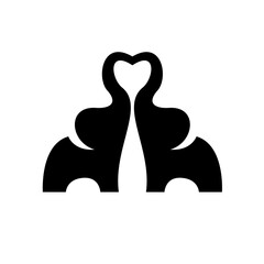 Elephant Logo. African indian Wildlife Elephant Logo Icon Vector Illustration design