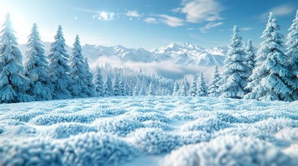 Obraz premium snow covered trees