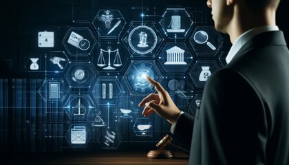 Obraz premium Interactive Digital Legal Interface