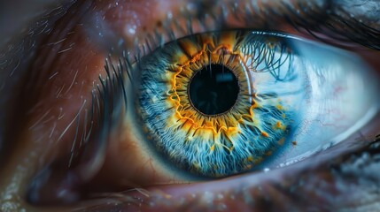  eye, extreme close up, dilated pupil, excitement, macro photography