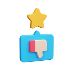 thumbs down 3d render icon