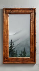  wood frame with white background 