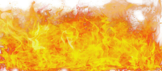 Fire flame on transparent background. Fire texture overlays