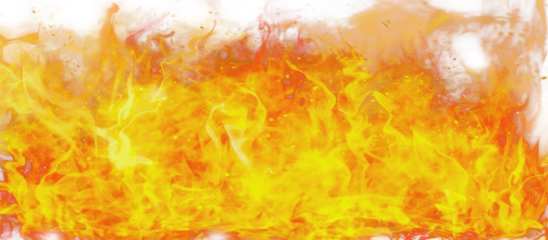 Fire flame on transparent background. Fire texture overlays