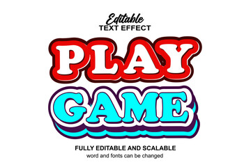 PLAY GAME EDITABLE TEXT EFFECT VECTOR FILE 