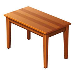 Empty wooden table on white background 