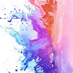 Fototapeta premium A colorful splash of paint with a splash of pink and blue
