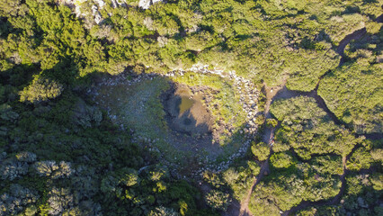 nuragic complex with sacred well of grutti de acqua sant antioco south sadegna