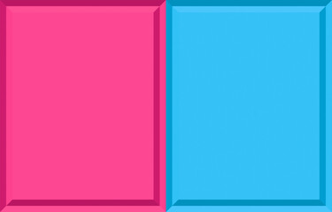 3D Pink and blue frame