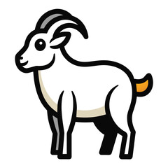 Solid color Cashmere Goat animal vector design