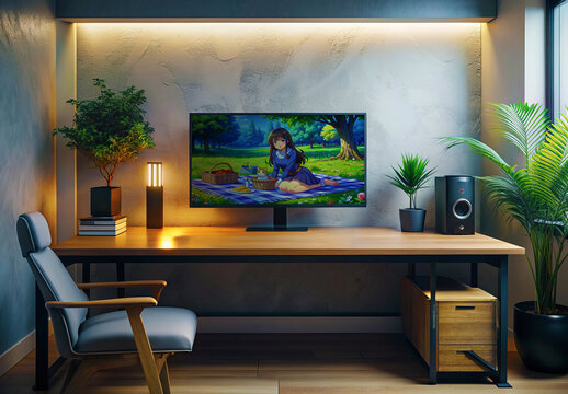 Minimalist Computer Monitor Mockup Template