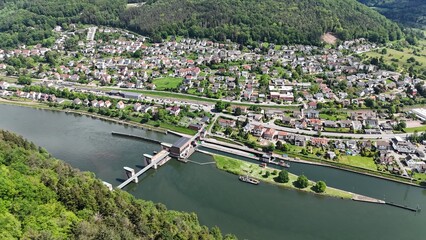 Luftaufnahme von Neckarsteinach