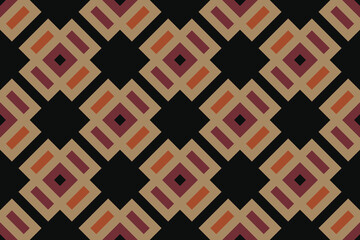 Geometric seamless pattern. Abstract geometric hexagonal graphic design. Seamless geometric pattern with vintage color.