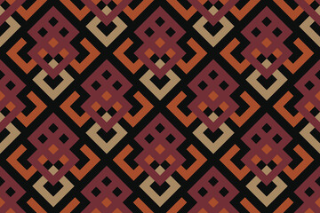 Geometric seamless pattern. Abstract geometric hexagonal graphic design. Seamless geometric pattern with vintage color.