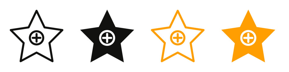 Star favorite icon mark in filled style