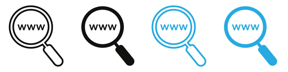 Searching website icon mark in filled style