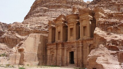 View of Deir Monastery, Funerary City of Petra, Jordan