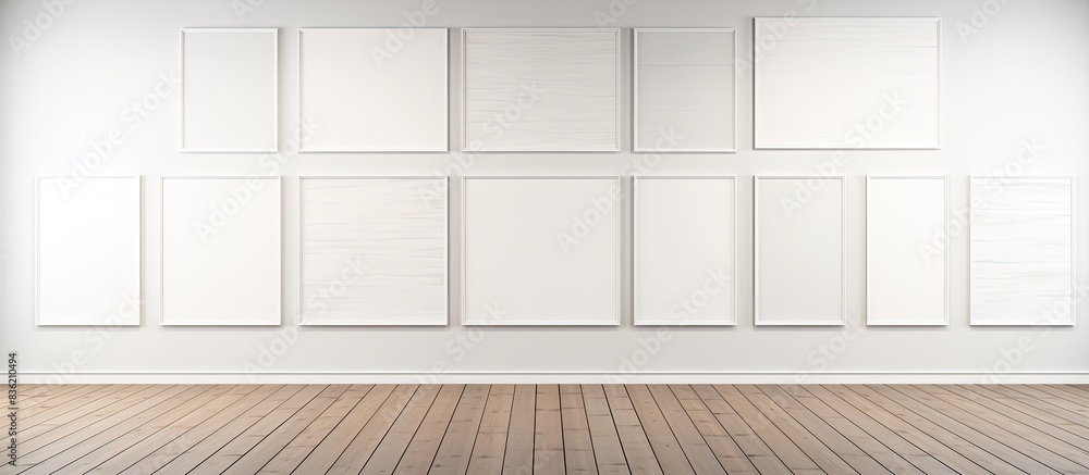 Poster photo frame on the wall with a clipping path for the copy space image.