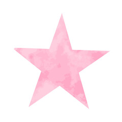 Pink star hand drawn. vector illustration