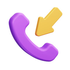 incoming call 3d render icon