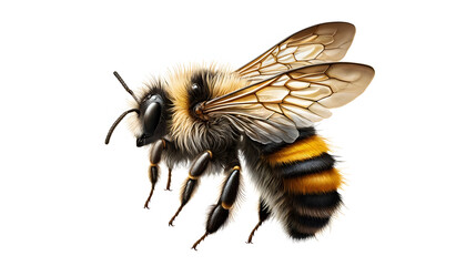 Realistic Bumblebee Illustration: Detailed and Accurate Representation of a Bumblebee