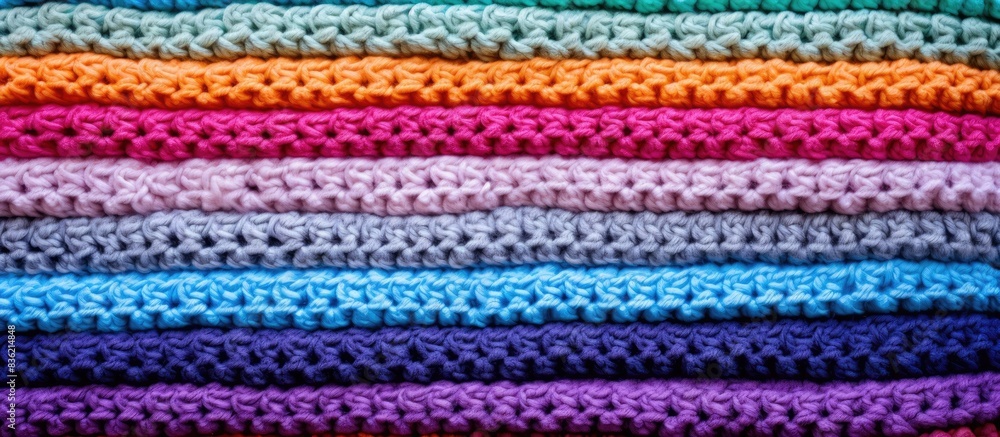 Poster create a homemade granny square pattern with crochet supplies, various colors of yarn, hooks, suitab