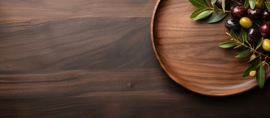 Walnut wood texture with natural pattern, ideal for design and decoration with a copy space image.