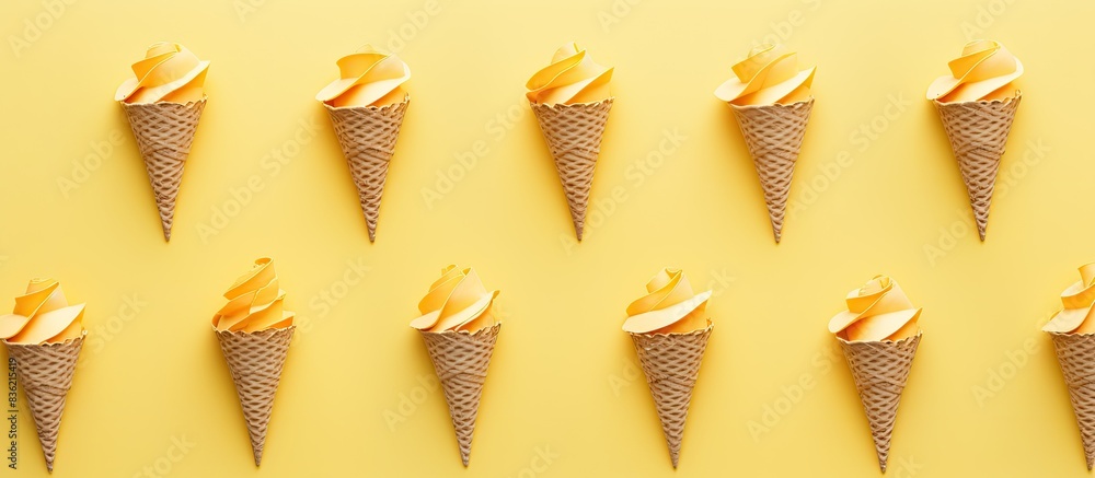 Poster detailed photo guide on creating a large origami ice cream, perfect for a fun diy project with child