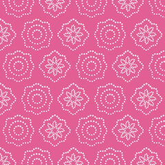 Beautiful Traditional Pink Bandhani Batik Pattern Design