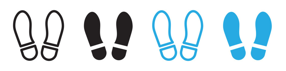 Imprint soles shoes icon line art vector