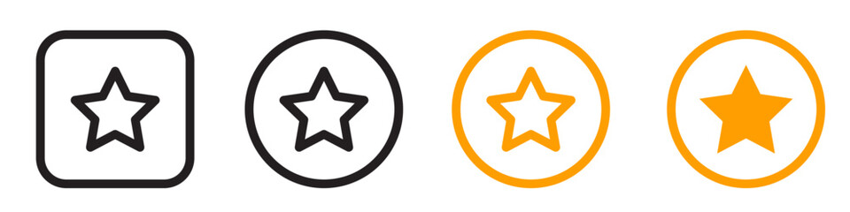 Star favorite icon line art vector