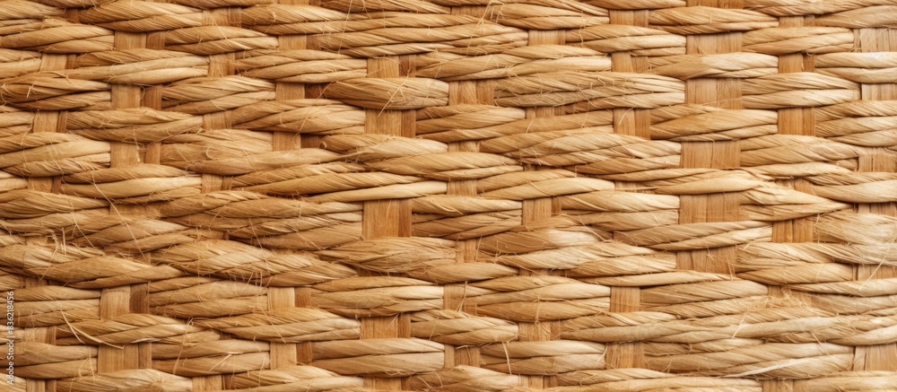 Poster handcrafted reed products showcasing traditional weaving techniques with intricate wicker patterns s