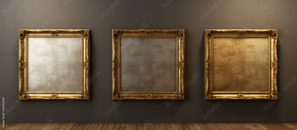 Aufkleber copy space image of an empty frame against a white wall.