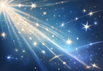 Mesmerizing, sapphire-colored expanse with an abundance of gleaming stars and delicate, sparkling bokeh effects