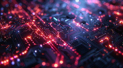 Obraz premium A futuristic digital technology background for tech processes