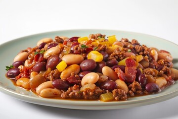 Delightful Calico Beans with a Tangy and Aromatic Sauce