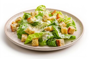 Homemade Caesar Salad with Golden Croutons and Creamy Dressing
