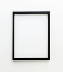 Black frame on white background, square format, modern and minimalist style