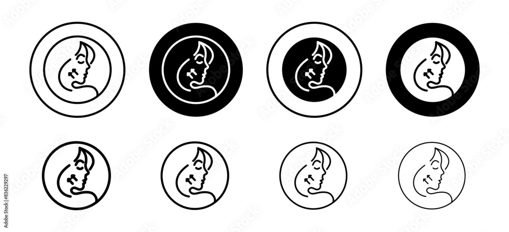 Poster facelift icon vector set collection for web
